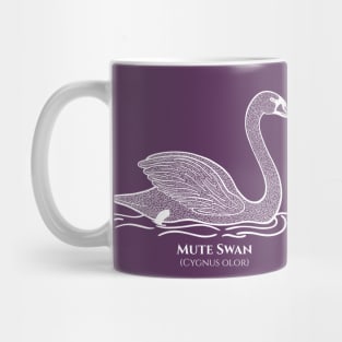 Mute Swan with Common and Scientific Names - water bird design Mug